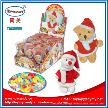 Plush Christmas Toy with Candy for Kids